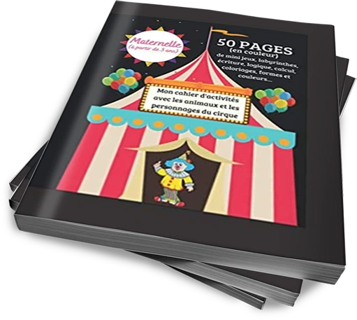 Cahier d'activités avec les animaux du cirque