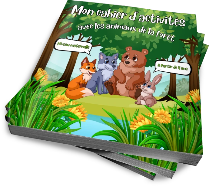 Cahier d'activités avec les animaux de la forêt