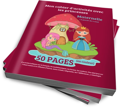 cahier activités sur les princesses