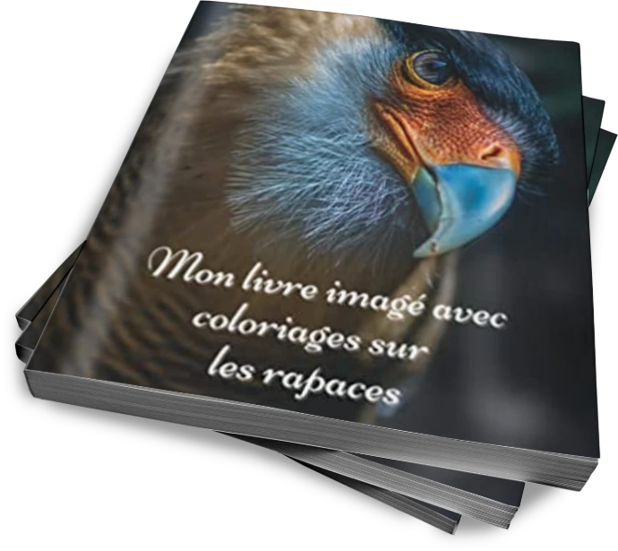 Livre imagé avec coloriages sur les rapaces