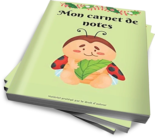 Carnet de notes lignés coccinelle