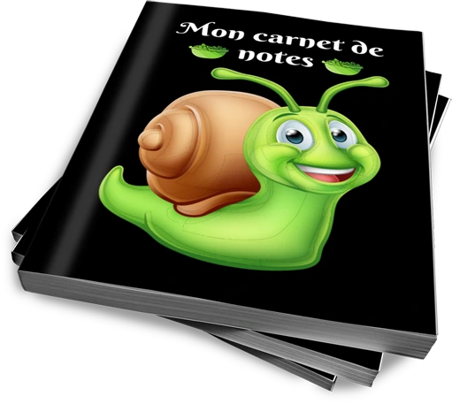 Carnet de notes lignés escargot