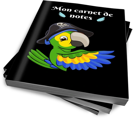Carnet de notes lignés perroquet