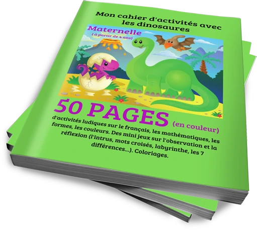 Cahier d'activités avec les dinosaures